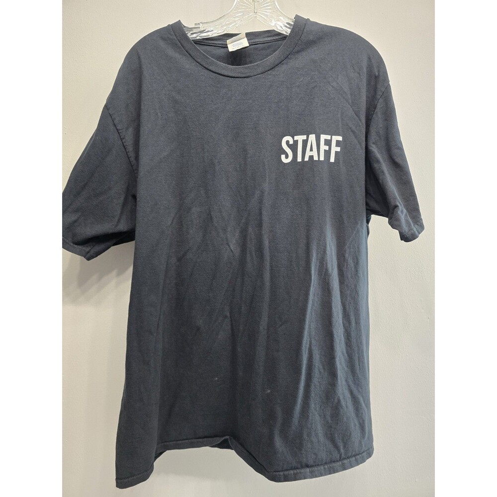 Black STAFF T Shirt Sz XL Short Sleeve Bouncer Event Fan Favorite Port Company